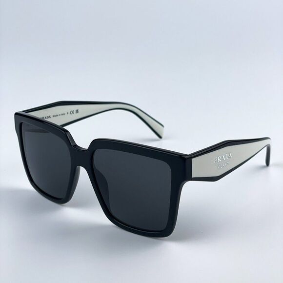 NEW Prada PR24ZS 1AB5S0 Black Dark Grey Square Oversized Women Sunglasses main image 15